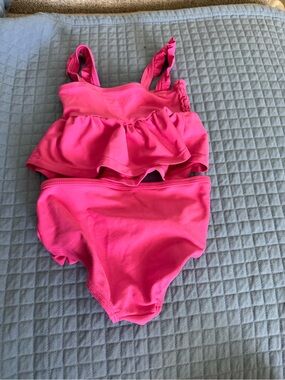 Carter's Hot Pink Ruffled Two-Piece Swim Bikini for Girls